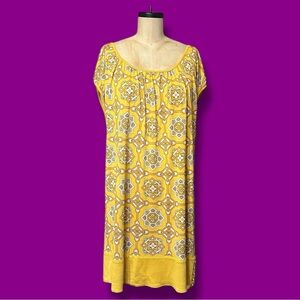 JUICY COUTURE Y2K 100% Silk Gold Medallion Pattern Dress Luxury Luxe Youth Retro